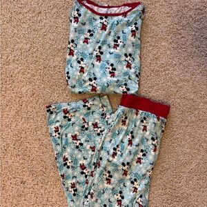 Little Sleepies Mickey Mouse Pajama Set - Blue and Red size Large